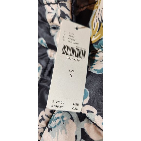 JACKET, NEW Anthropologie Floral Printed Puffer Jacket, Size Small - Picture 6 of 15